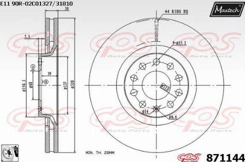 Maxtech 871144.0080 - Discofreno autozon.pro