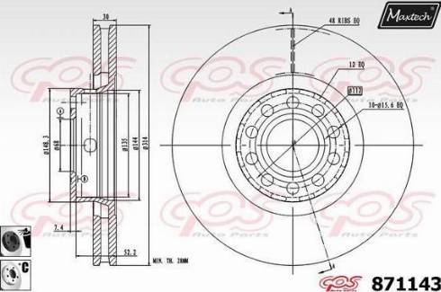 Maxtech 871143.6060 - Discofreno autozon.pro