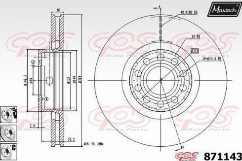 Maxtech 871143.6880 - Discofreno autozon.pro