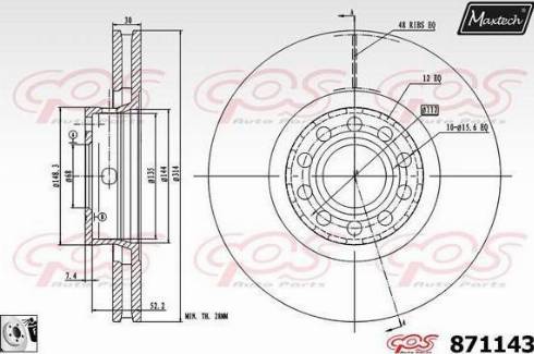 Maxtech 871143.0080 - Discofreno autozon.pro