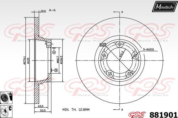 Maxtech 871143 - Discofreno autozon.pro