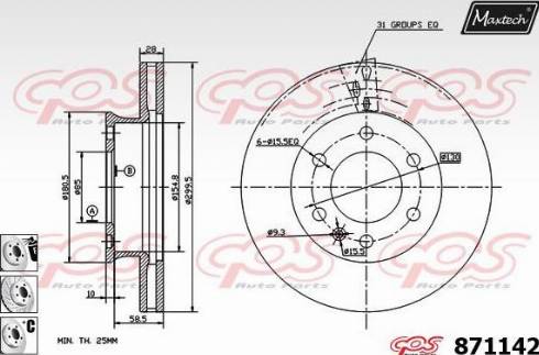 Maxtech 871142.6980 - Discofreno autozon.pro