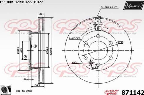 Maxtech 871142.0060 - Discofreno autozon.pro