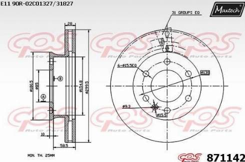 Maxtech 871142.0000 - Discofreno autozon.pro