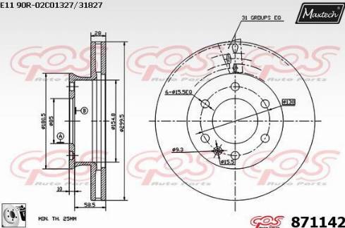 Maxtech 871142.0080 - Discofreno autozon.pro