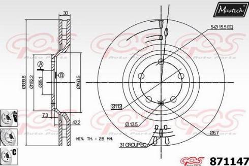 Maxtech 871147.6980 - Discofreno autozon.pro