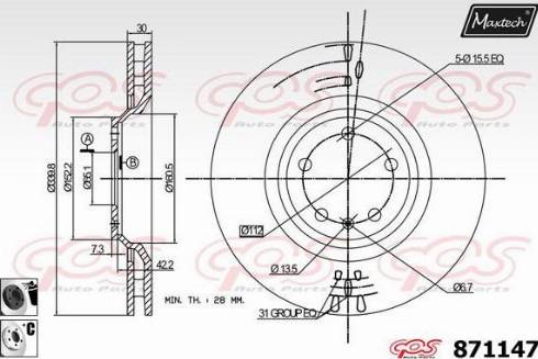 Maxtech 871147.6060 - Discofreno autozon.pro