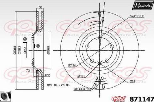 Maxtech 871147.0060 - Discofreno autozon.pro