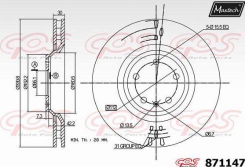 Maxtech 871147.0000 - Discofreno autozon.pro