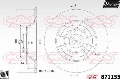 Maxtech 871155.0060 - Discofreno autozon.pro