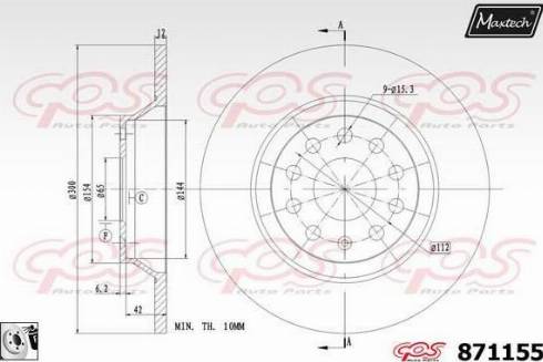 Maxtech 871155.0080 - Discofreno autozon.pro