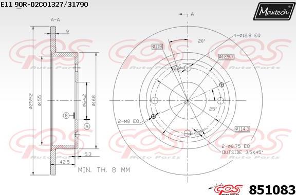 Maxtech 871155 - Discofreno autozon.pro