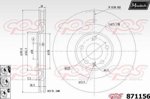 Maxtech 871156.6880 - Discofreno autozon.pro