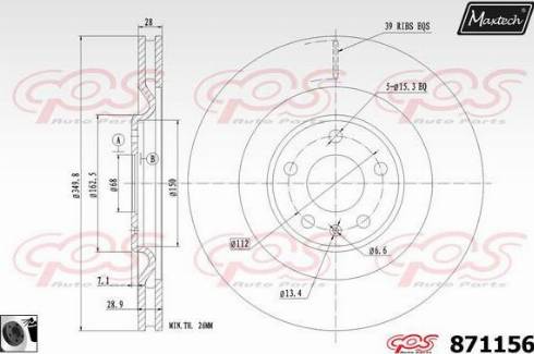 Maxtech 871156.0060 - Discofreno autozon.pro