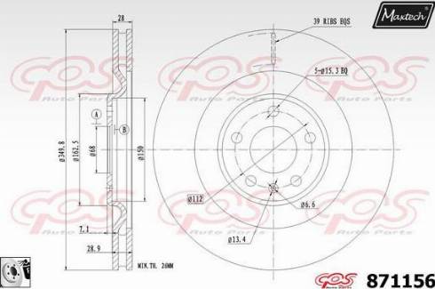 Maxtech 871156.0080 - Discofreno autozon.pro