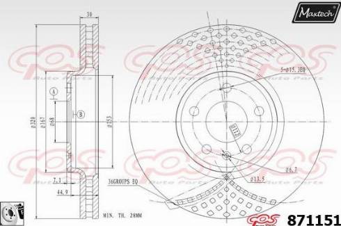 Maxtech 871151.0080 - Discofreno autozon.pro