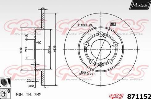 Maxtech 871152.6060 - Discofreno autozon.pro