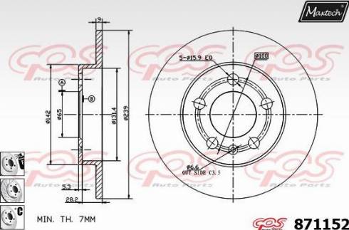 Maxtech 871152.6880 - Discofreno autozon.pro