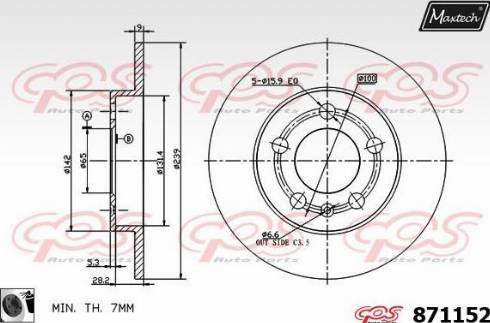 Maxtech 871152.0060 - Discofreno autozon.pro