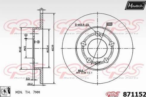 Maxtech 871152.0080 - Discofreno autozon.pro