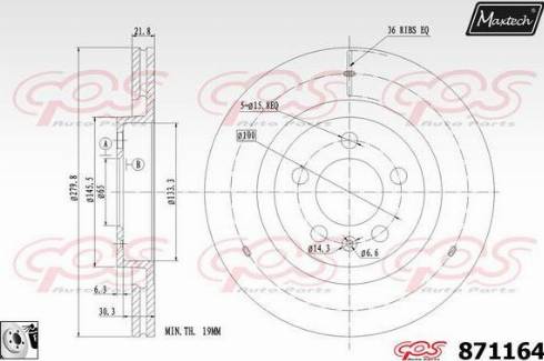 Maxtech 871164.0080 - Discofreno autozon.pro