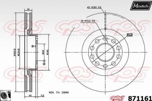 Maxtech 871161.0060 - Discofreno autozon.pro