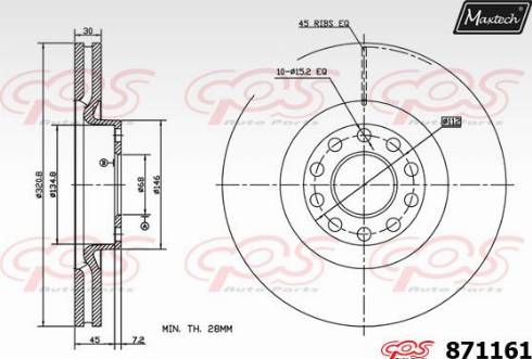 Maxtech 871161.0000 - Discofreno autozon.pro