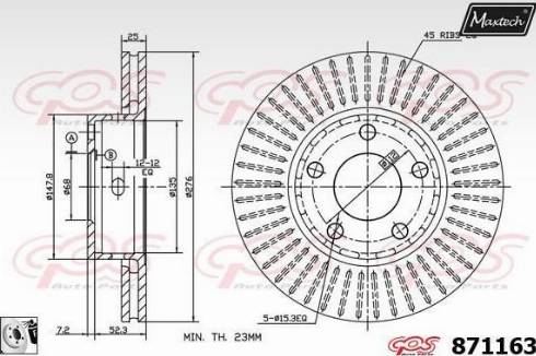 Maxtech 871163.0080 - Discofreno autozon.pro