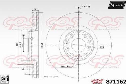 Maxtech 871162.0080 - Discofreno autozon.pro