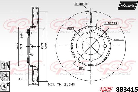 Maxtech 875339 - Discofreno autozon.pro