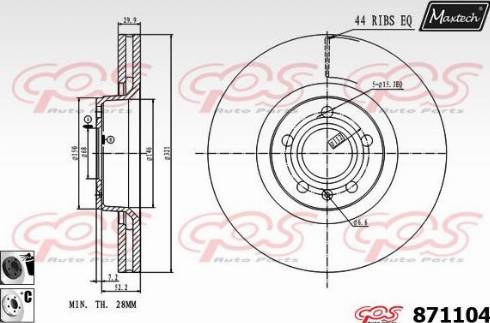 Maxtech 871104.6060 - Discofreno autozon.pro