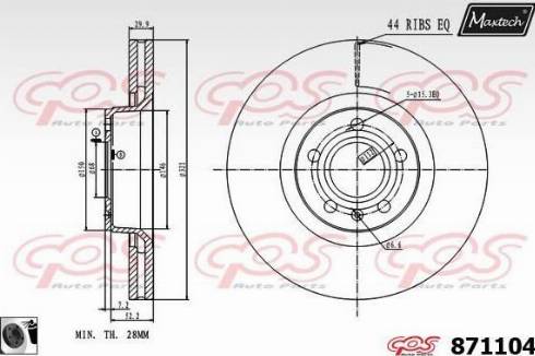 Maxtech 871104.0060 - Discofreno autozon.pro