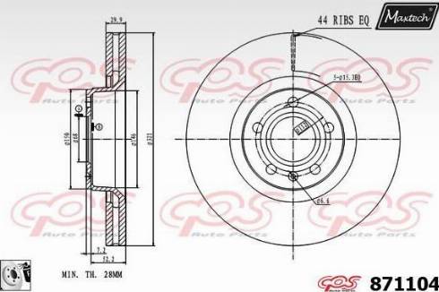 Maxtech 871104.0080 - Discofreno autozon.pro