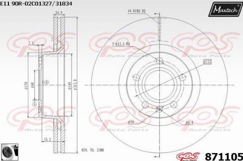 Maxtech 871105.0060 - Discofreno autozon.pro