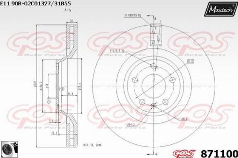 Maxtech 871100.0060 - Discofreno autozon.pro