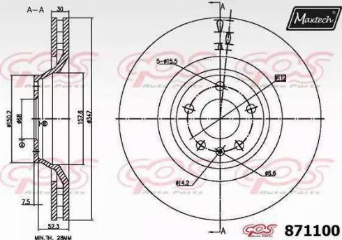 Maxtech 871100.6060 - Discofreno autozon.pro