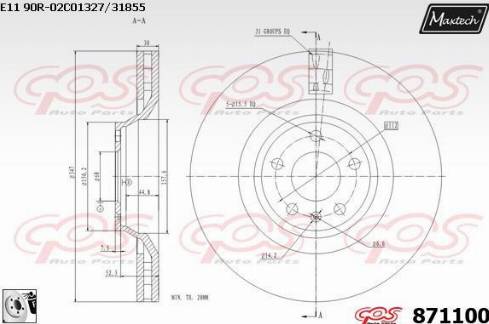 Maxtech 871100.0080 - Discofreno autozon.pro