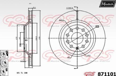 Maxtech 871101.6980 - Discofreno autozon.pro