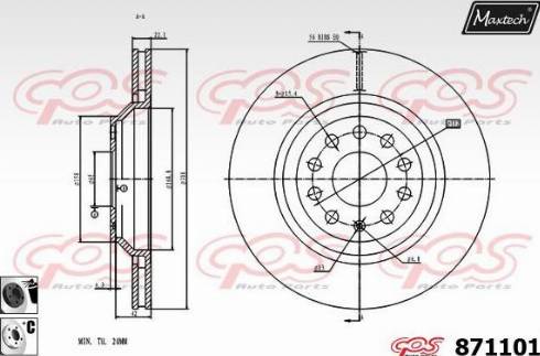 Maxtech 871101.6060 - Discofreno autozon.pro