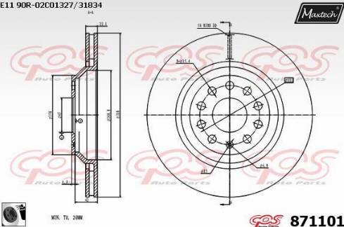 Maxtech 871101.0060 - Discofreno autozon.pro