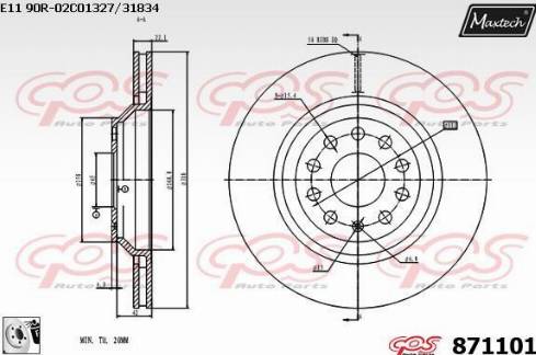 Maxtech 871101.0080 - Discofreno autozon.pro