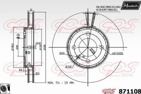 Maxtech 871108.0060 - Discofreno autozon.pro