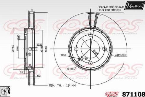 Maxtech 871108.0080 - Discofreno autozon.pro