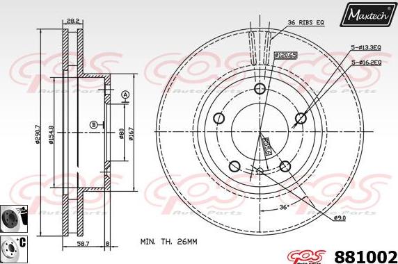 Maxtech 871108 - Discofreno autozon.pro