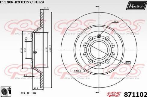 Maxtech 871102.0060 - Discofreno autozon.pro