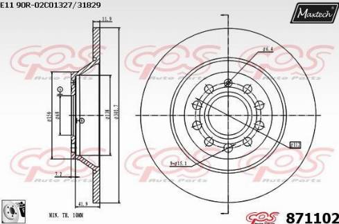 Maxtech 871102.0080 - Discofreno autozon.pro