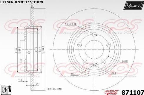 Maxtech 871107.0080 - Discofreno autozon.pro