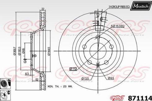 Maxtech 871114.6060 - Discofreno autozon.pro