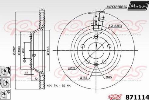 Maxtech 871114.6880 - Discofreno autozon.pro