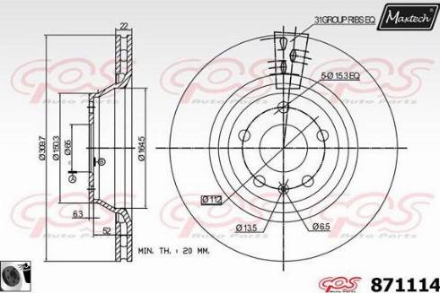 Maxtech 871114.0060 - Discofreno autozon.pro